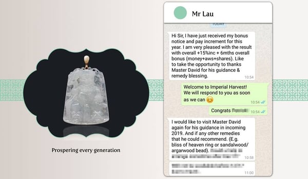 Mr Lau's testimonial