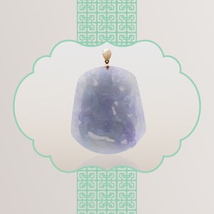 Fine Lavender Jadeite Guan Gong