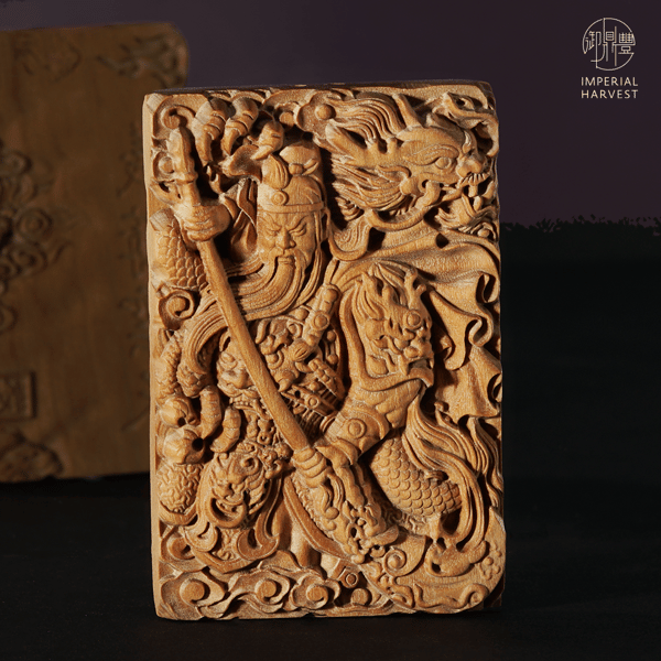 Blog_020821_Sandalwood_Red Meat Guan Gong riding on Imperial Dragon 3