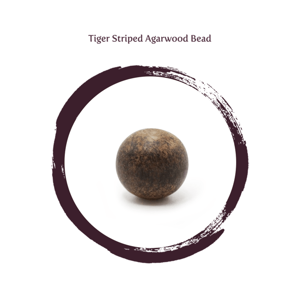 Tiger Striped Agarwood Bead