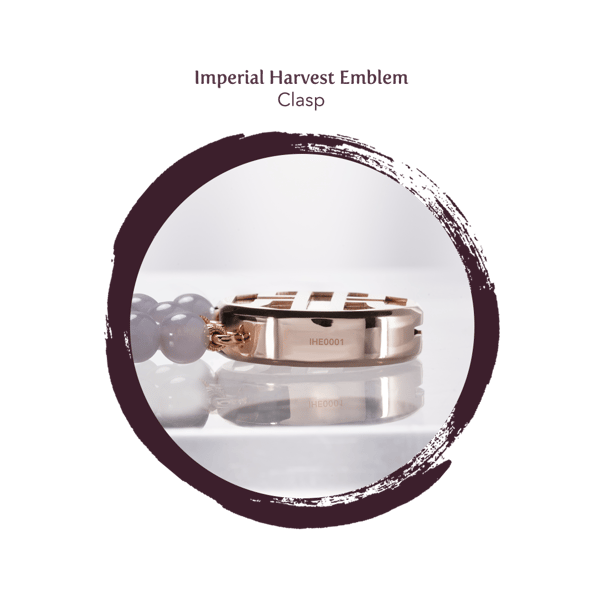 Imperial Harvest Jadeite Beads with clasp (close up) serial number