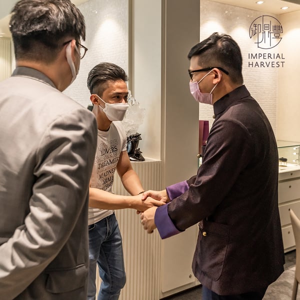 Master David greeting blessed clients