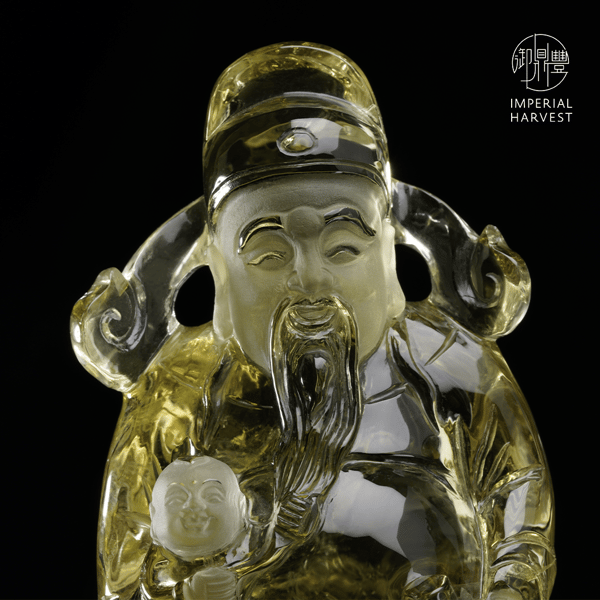 Seventh Lunar Month God of Wealth Imperial Harvest Crystal Close Up