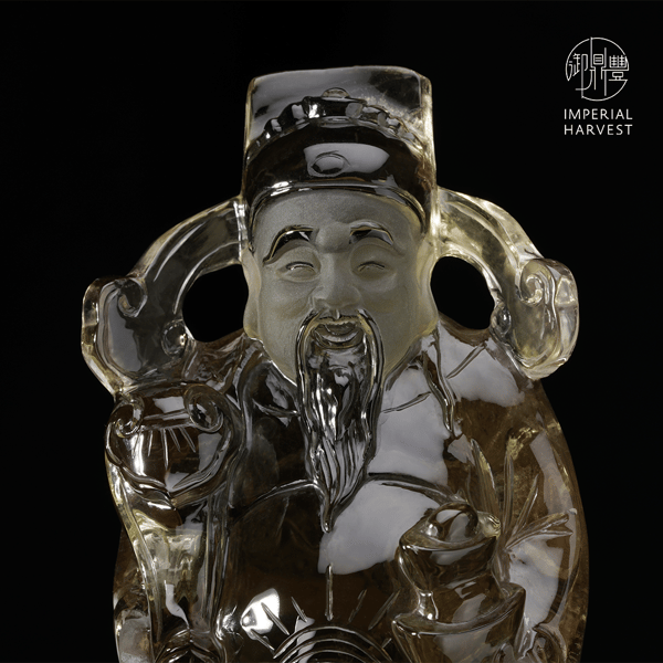 Seventh Lunar Month God of Wealth Imperial Harvest Crystal Close Up