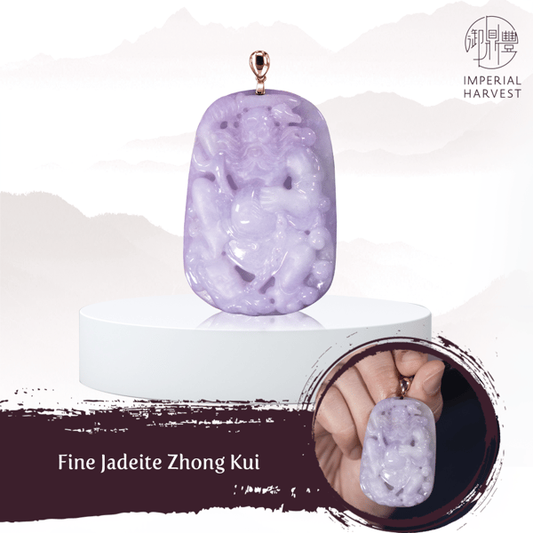 Kuan Liang Imperial Harvest Fine Jadeite Zhong Kui