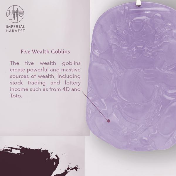 Five Wealth Goblins Imperial Harvest Fine Jadeite Zhong Kui