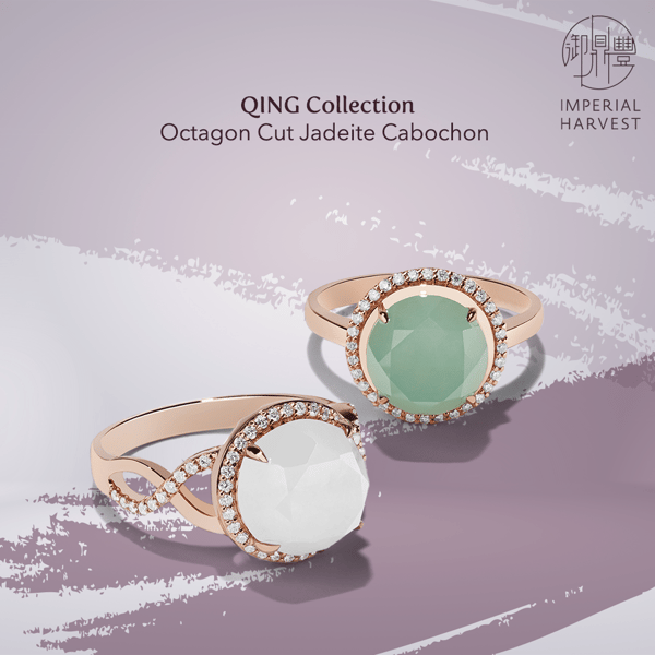 LiQiu_QING Collection_Octagon Cut Jadeite Cabochon