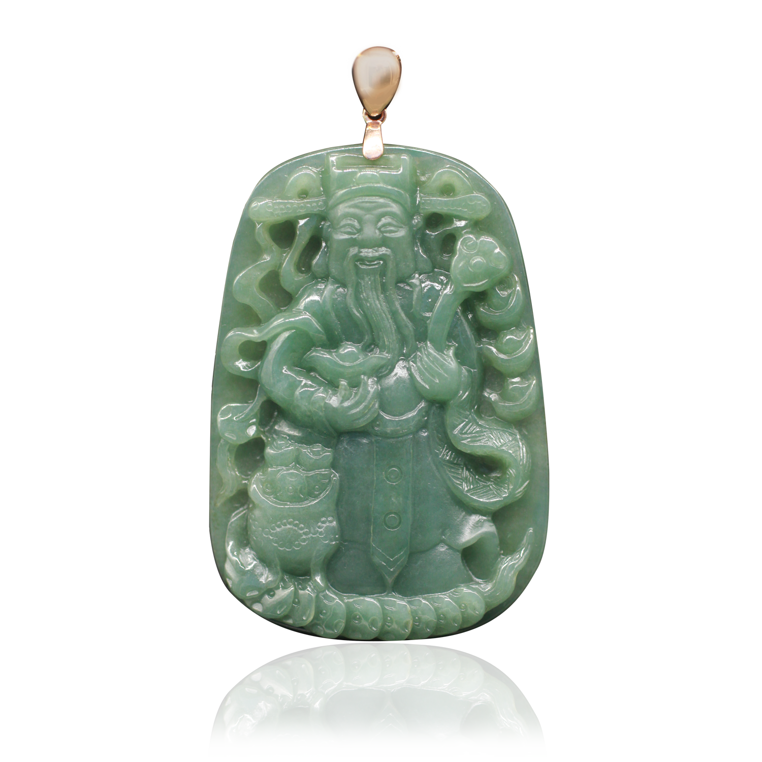 God-of-Wealth-Green-w-Reflection-SQ