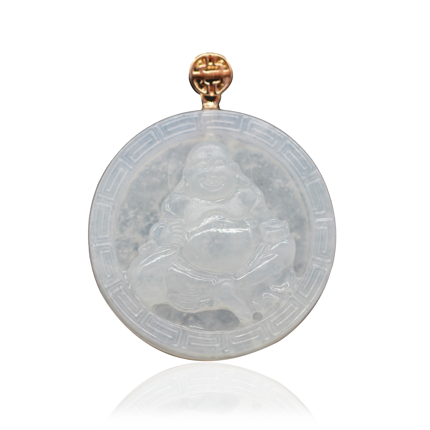 Laughing-Buddha-Circle-White-w-Reflection-SQ-1