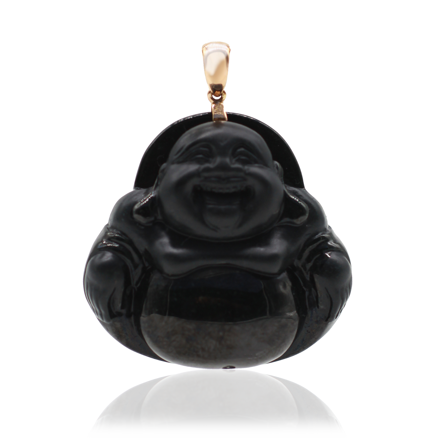 Laughing-Buddha-Black-w-Reflection-SQ