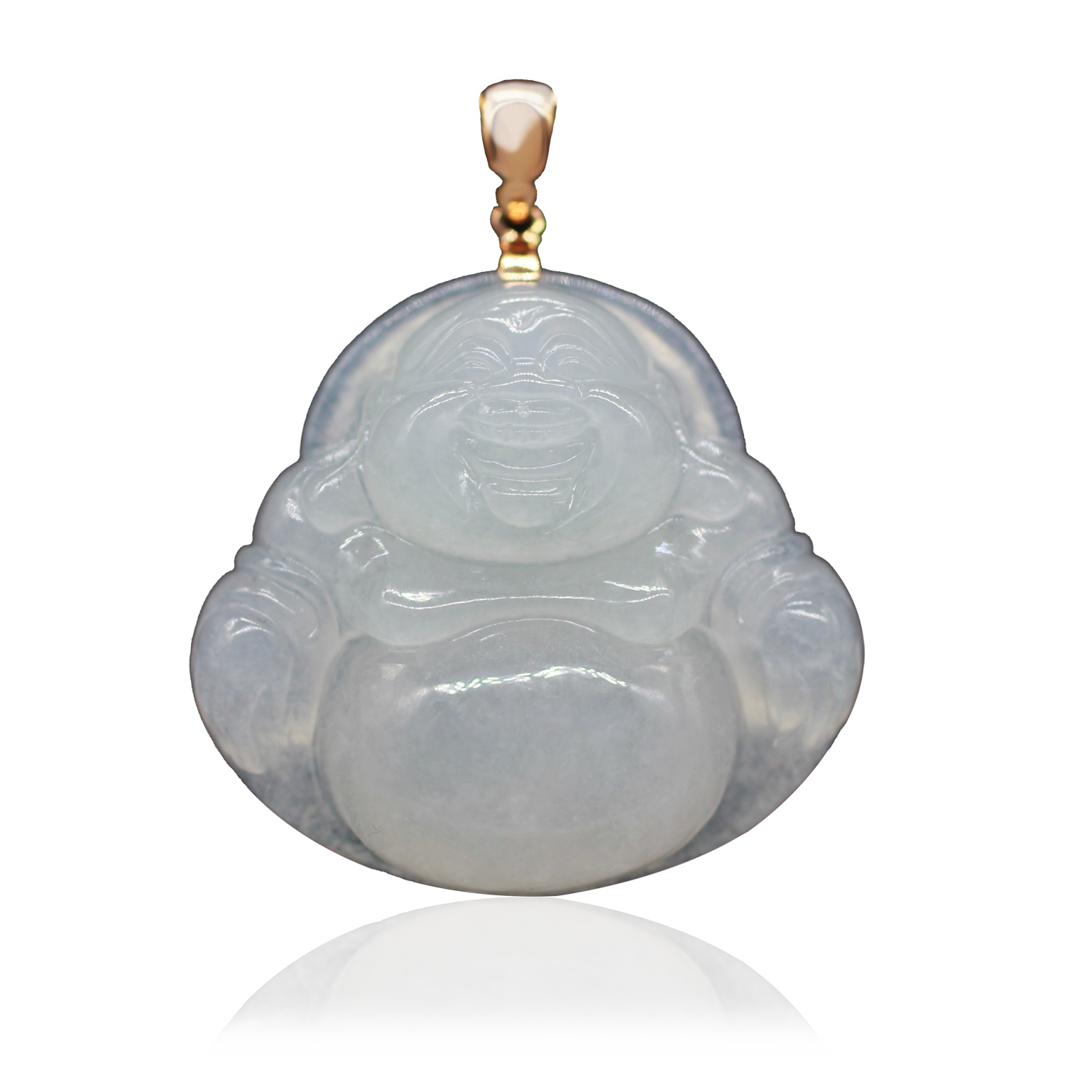 Laughing-Buddha-White-w-Reflection-SQ