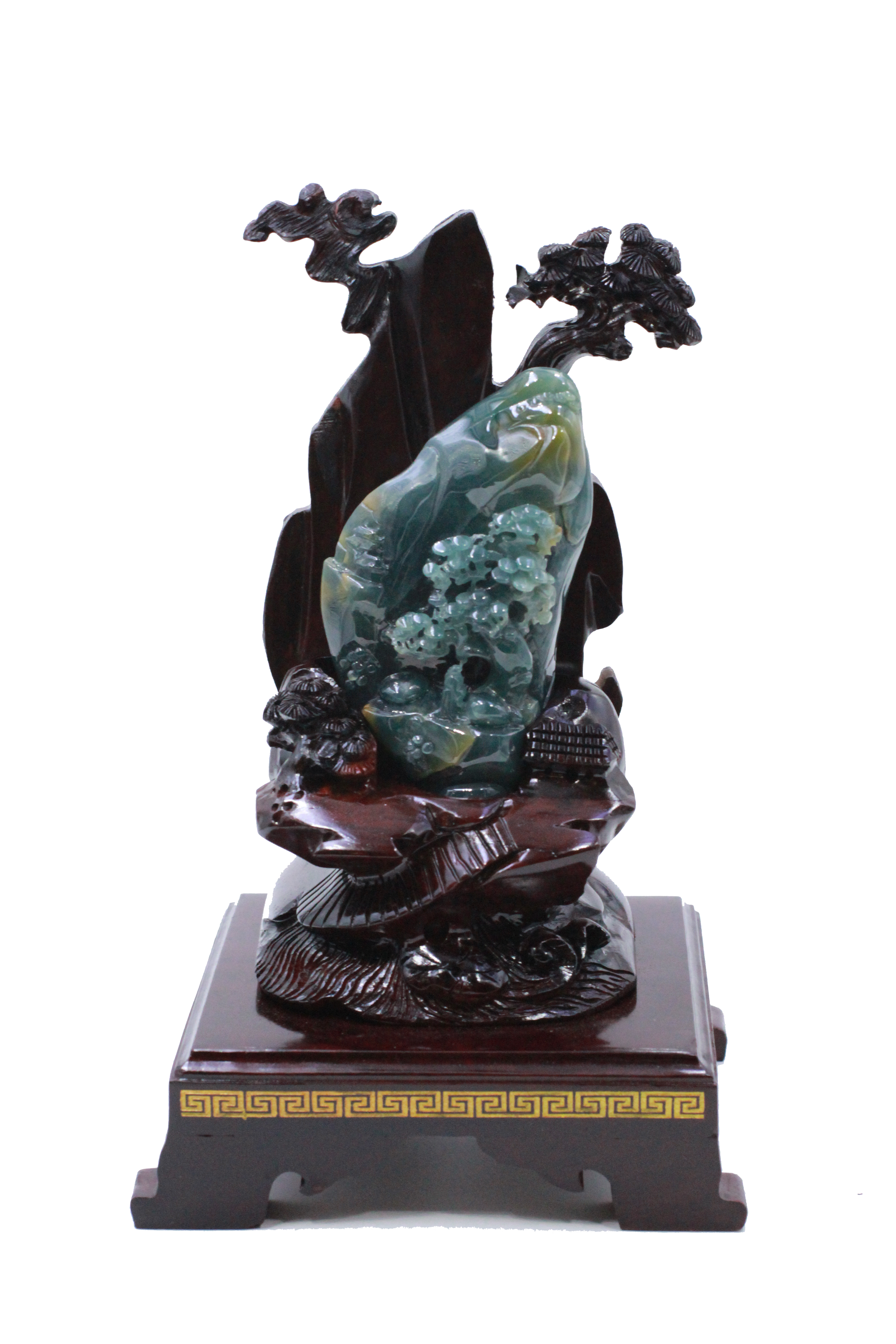 Qian Long Jadeite Wood Mountain - Ref 4792