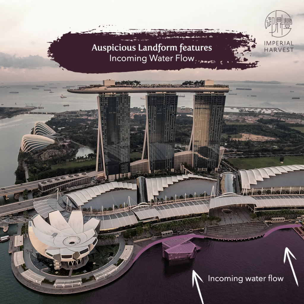 Auspicious landform features - incoming water flow