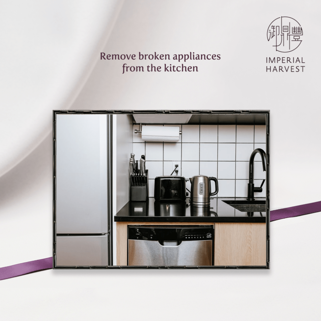 Remove broken appliances from the kitchen